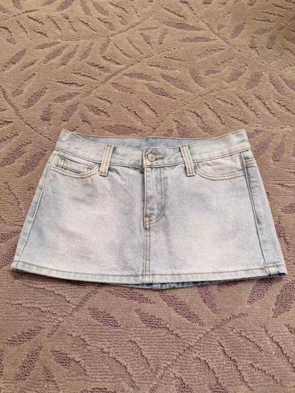 7SALT Light Wash Denim Mini Skirt Size S